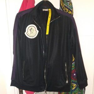 MONCLER ''PALM ANGELS'' BLACK PURPLE ZIP UP